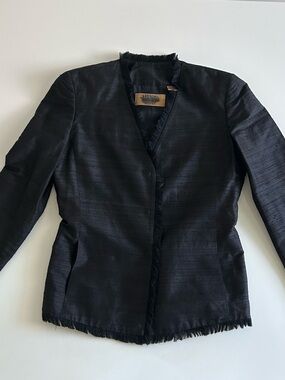 Dana Buchman Luxe Black Silk Blazer - Size 4